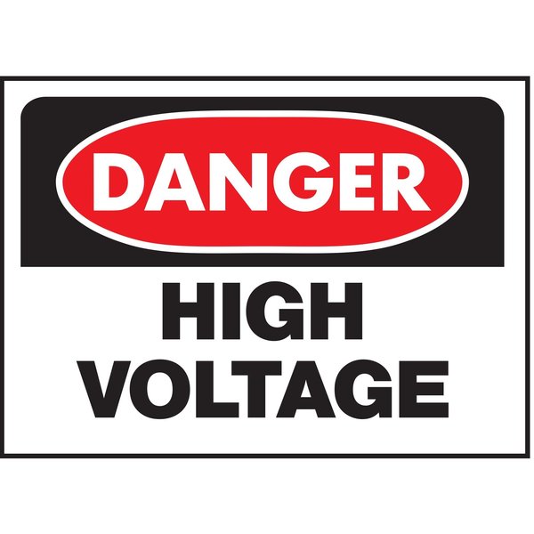 Hy-Ko Danger High Voltage Sign 10" x 14", 5PK, A00819 A00819
